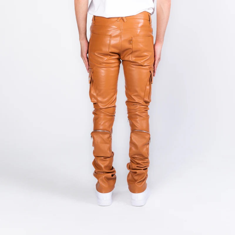 NEVER LOOK BACK" CARGO FLARE STACK LEATHER – P H E E L I N G S