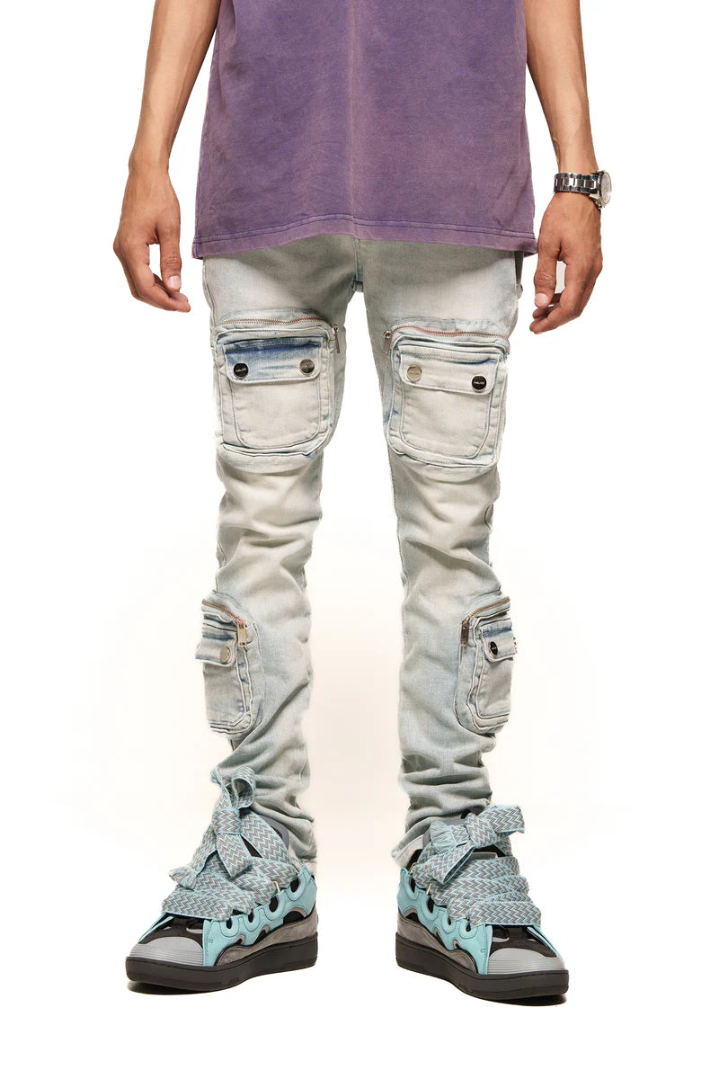 CARGO SKINNY DENIM (LIGHT BLUE) – P H E E L I N G S