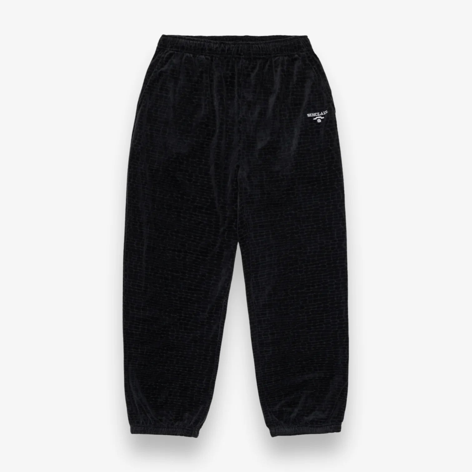 Sinclair Croc Velour Track Pants Black