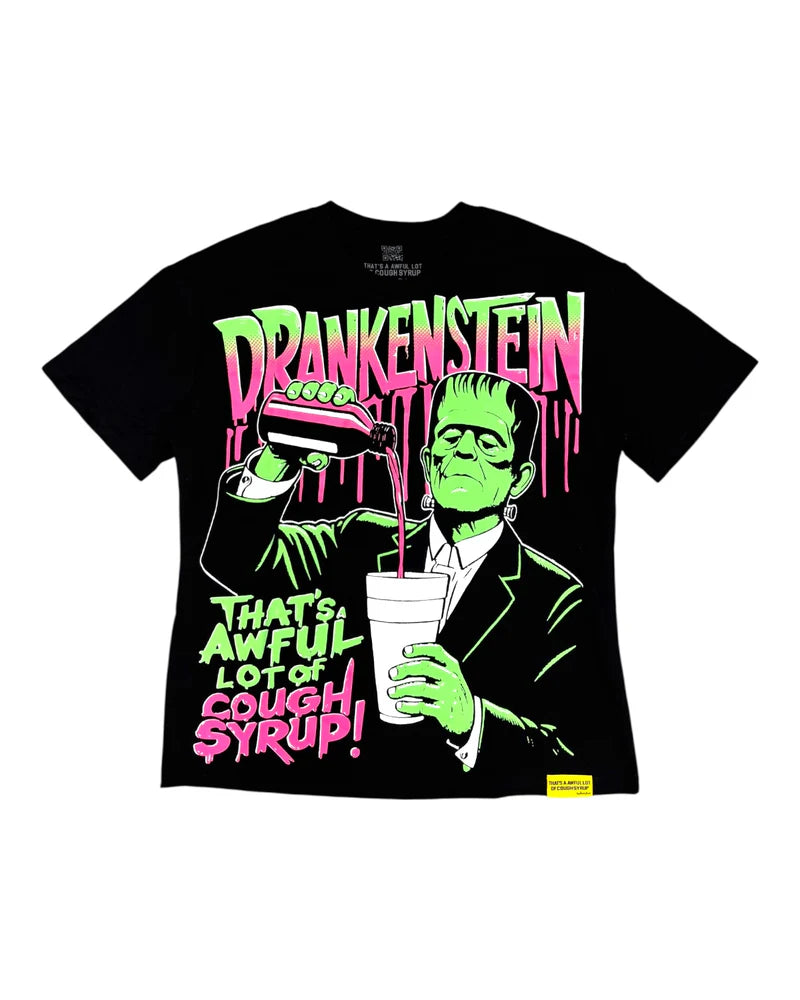 That's A Awful Lot Of Cough Syrup Drankenstein Black T-Shirt
