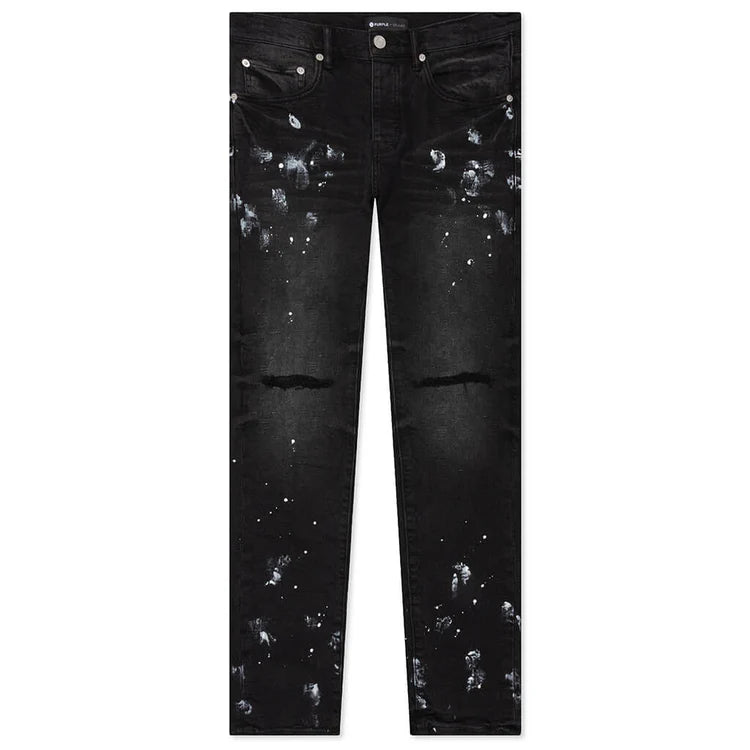 purple  - Black Paint Knee Slit Jacquard Monogram