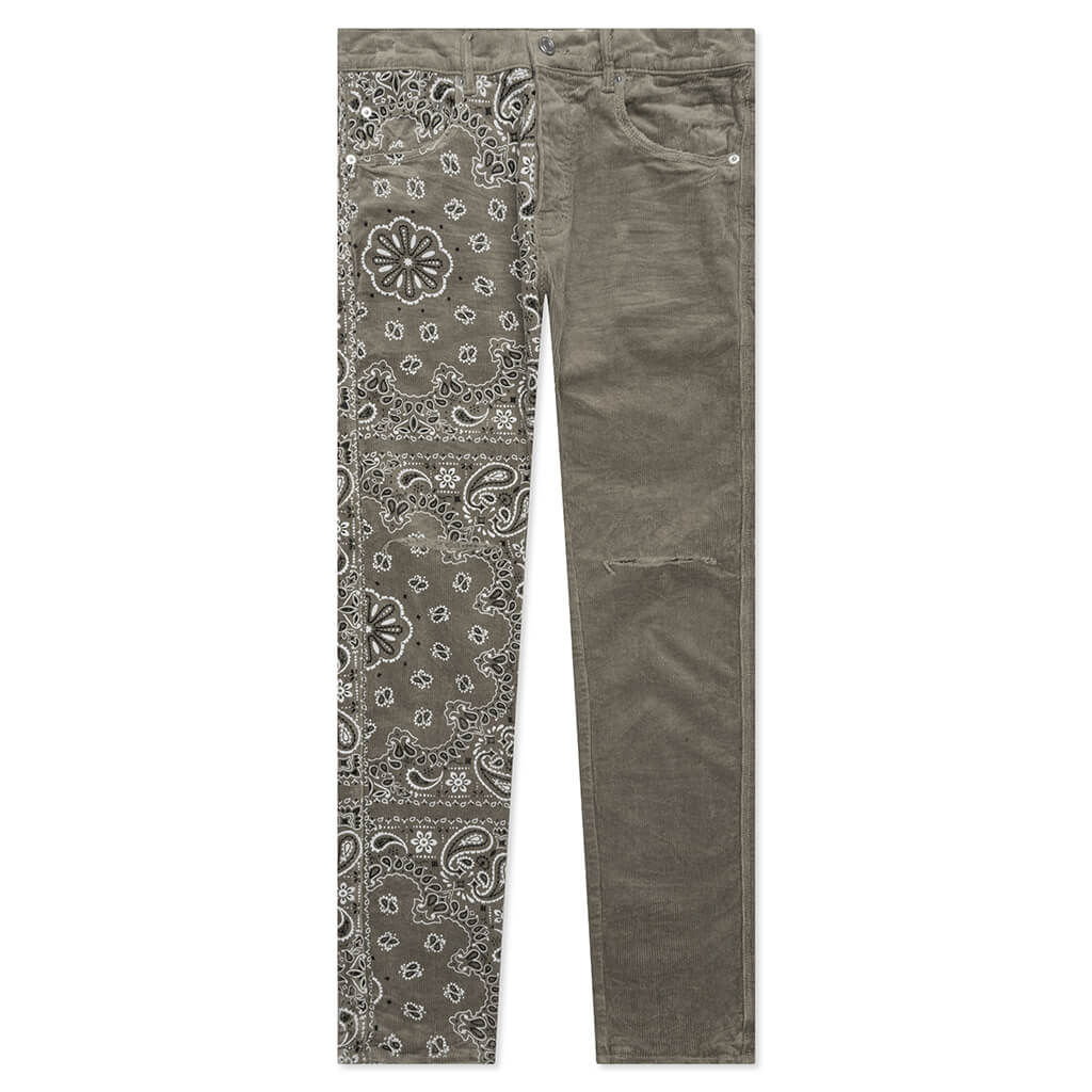 PURPLE BRAND CORDUROY BANDANA SKINNY JEANS Mens