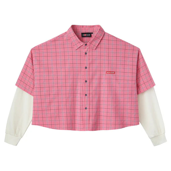 GV GALLERY RASPBERRY HILLS CROPPED PINK THERMAL FLANNEL