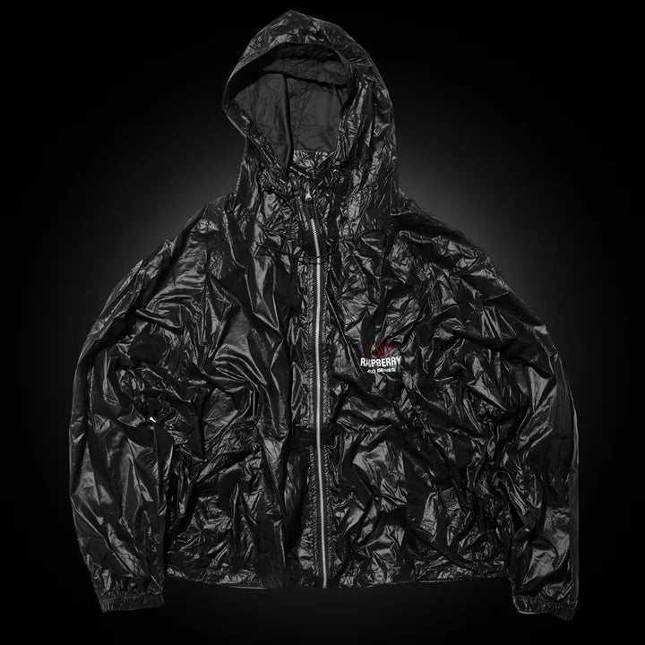 GV Gallery Raspberry Hills Raspberry BLACK GARBAGE BAG JACKET
