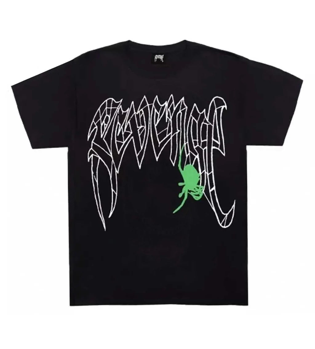 Revenge Green Spider Arch Tee Black