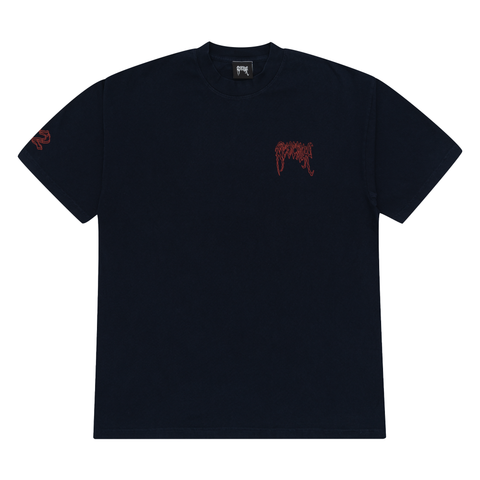 Revenge x Zillakami Crossbones Skull Tee Navy/Red