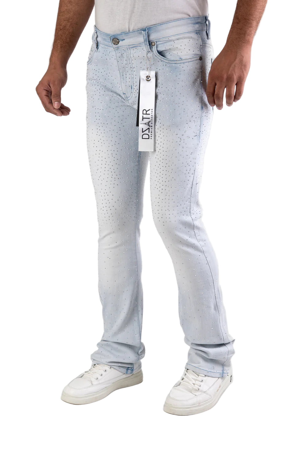 MENS CLASSIC ULTRA STRETCH DENIM - STACKED ICE STONE DZTR-492