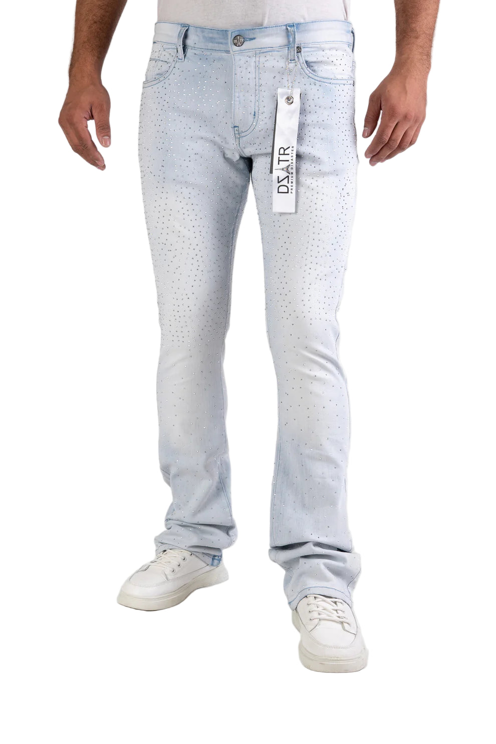 MENS CLASSIC ULTRA STRETCH DENIM - STACKED ICE STONE DZTR-492