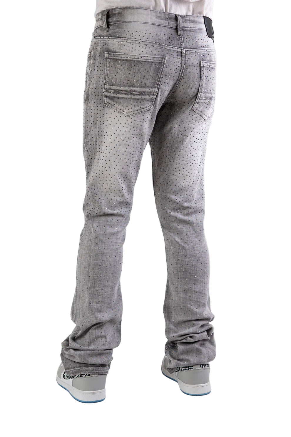 MENS CLASSIC ULTRA STRETCH DENIM - STACKED GREY STONE DZTR-492
