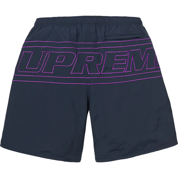 big logo nylon shorts navy