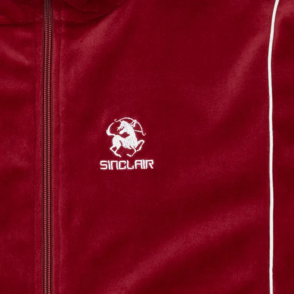 Sinclair Velour Piping Jacket Burgundy
