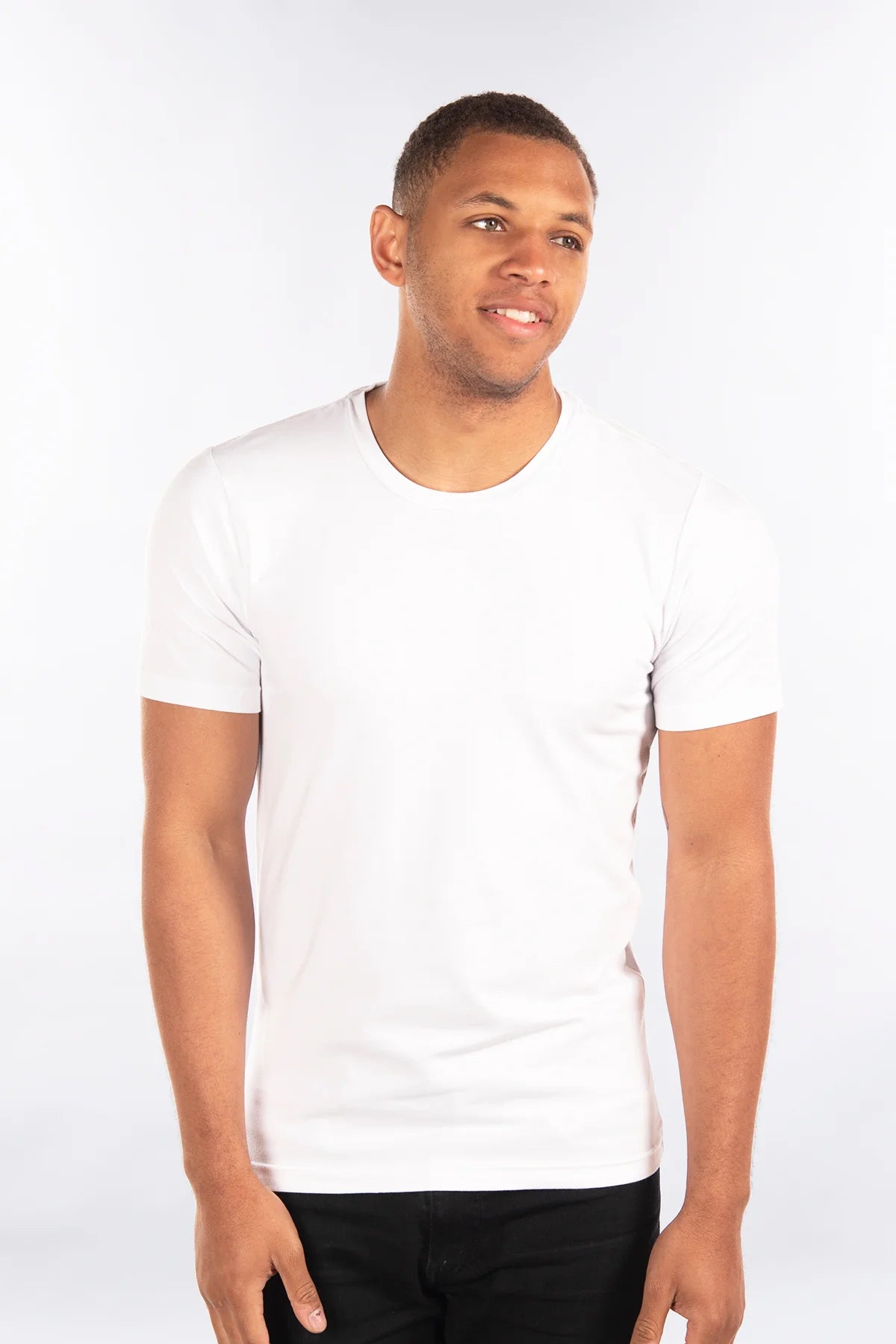 Stretch Slim Fit T-Shirt, Crew Neck