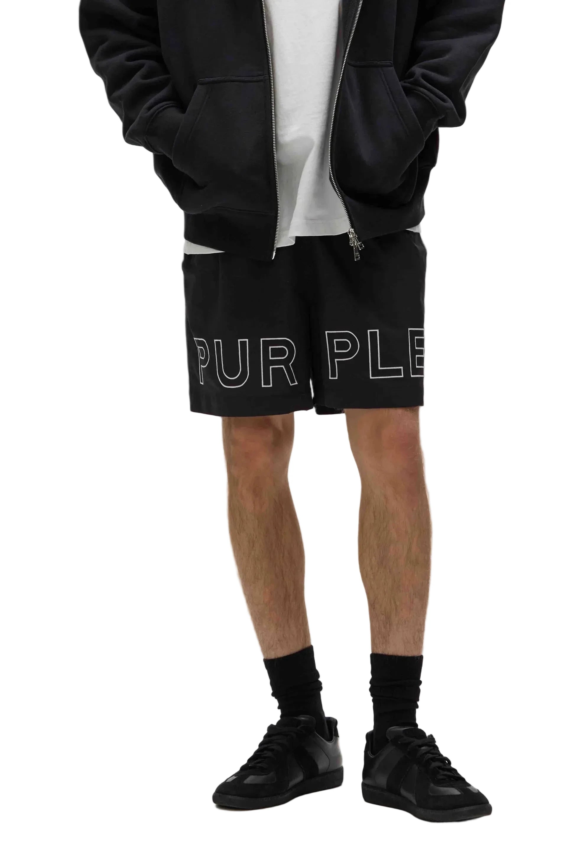 Purple Outline Swim Shorts