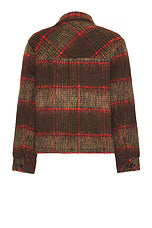 Scotch & Soda Men's Brown Brushed Wool Blend Overshirt