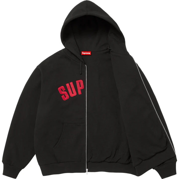Arc Thermal Lined Zip Up Hooded Sweatshirt 'Black'