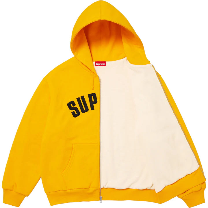 Arc Thermal Lined Zip Up Hooded Sweatshirt 'Bright Gold'