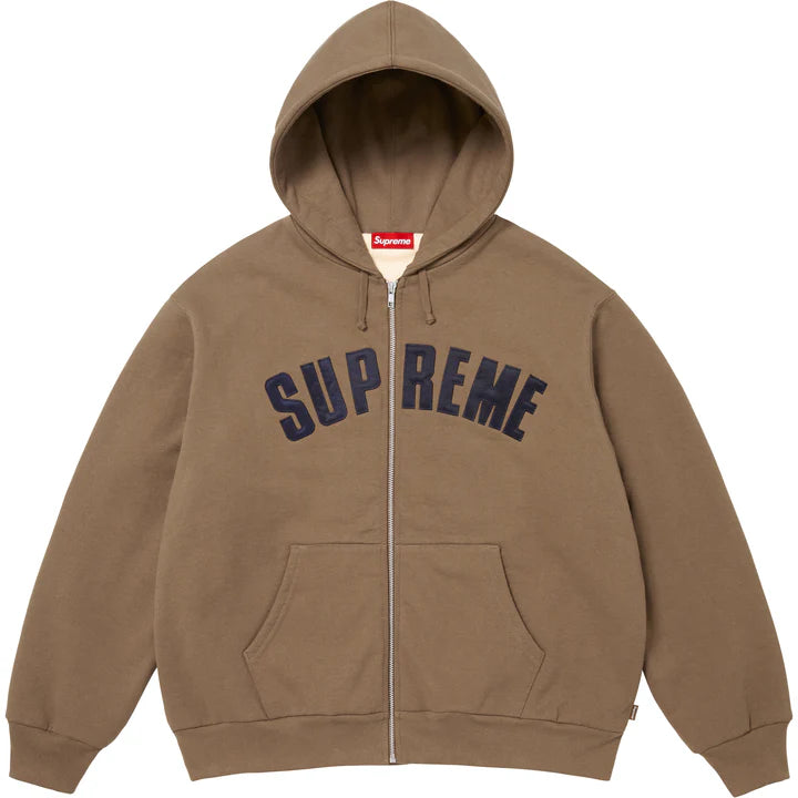 Arc Thermal Lined Zip Up Hooded Sweatshirt 'Dusty Brown'