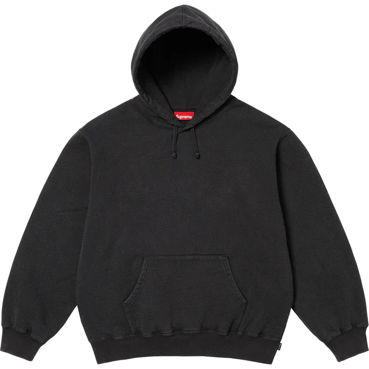 supreme frayed hooded sweatshirt black