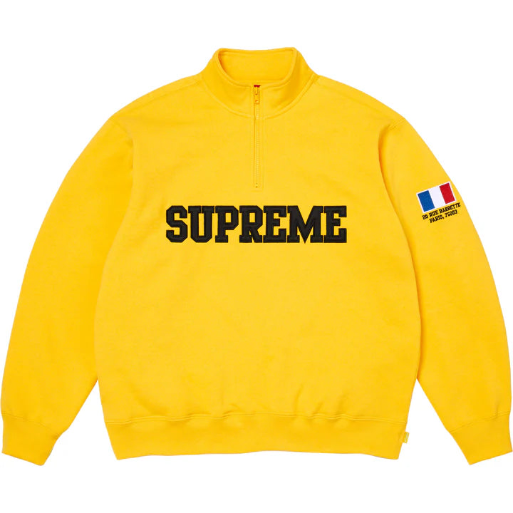 Supreme Shop Flag Half Zip Pullover Yellow PARIS