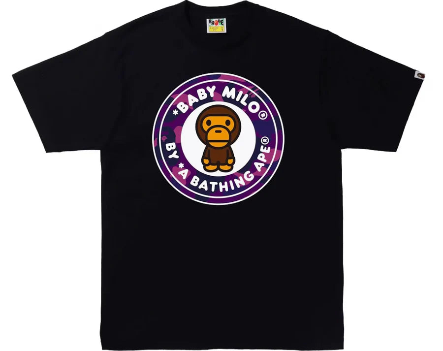 BAPE Color Camo Milo Busy Works Tee Black/Purple