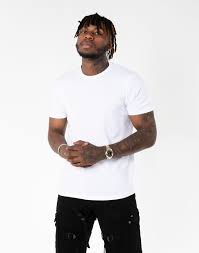 Stretch Slim Fit T-Shirt, Crew Neck (White)