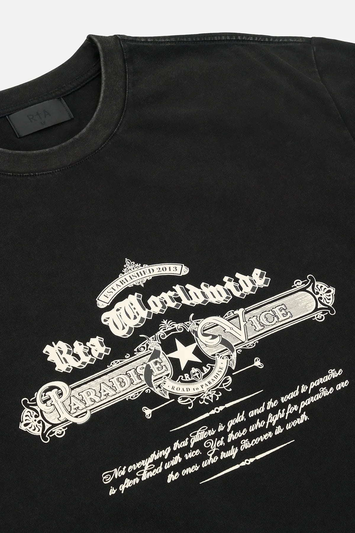 COLIN OVERSIZED SHORT SLEEVE TEE | BLACK RETRO PARADISE