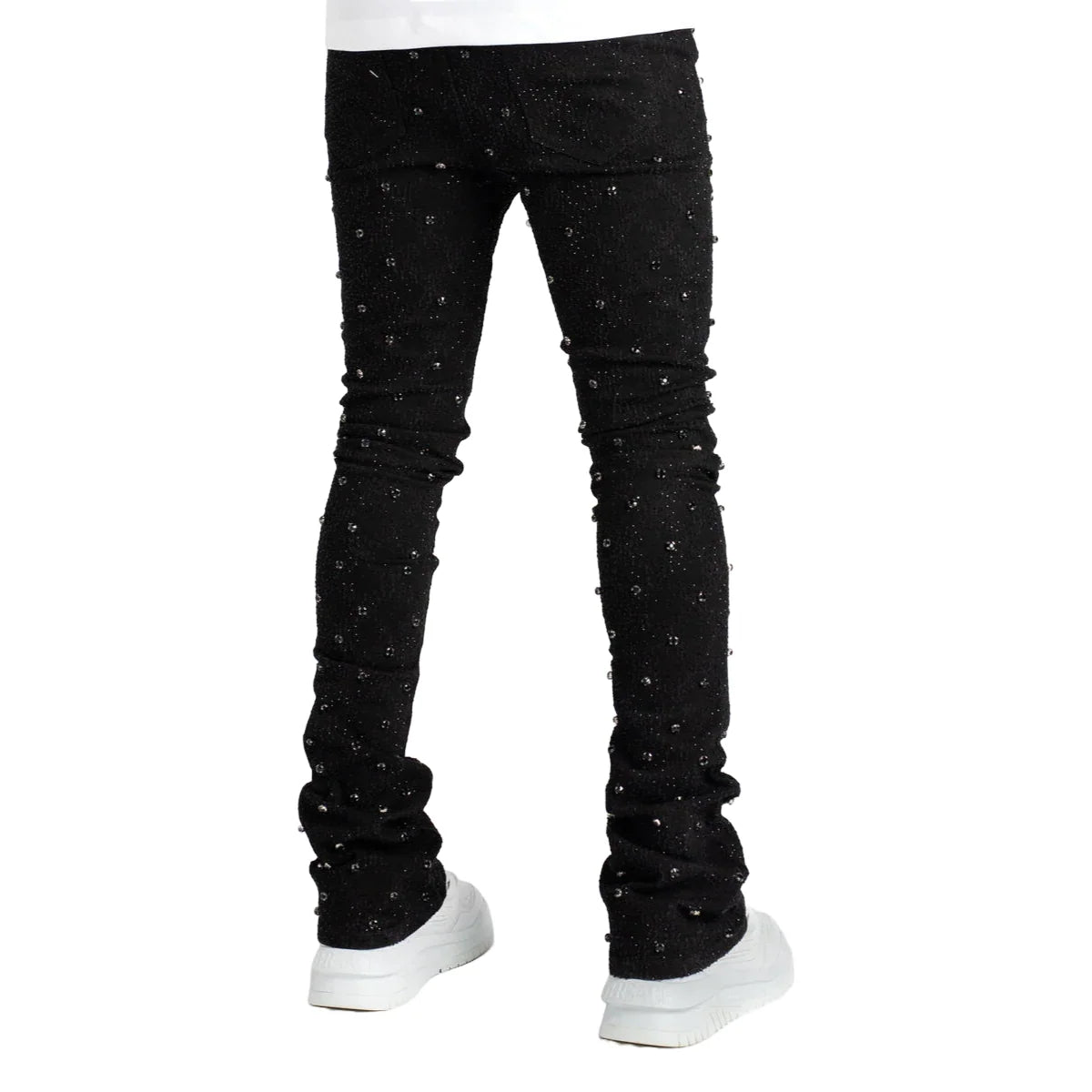 GUAPI ALL BLACK EMBELLISHED DENIM