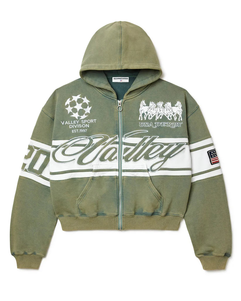 VALE FOREVER FOREST CURSIVE ZIP UP HOODIE