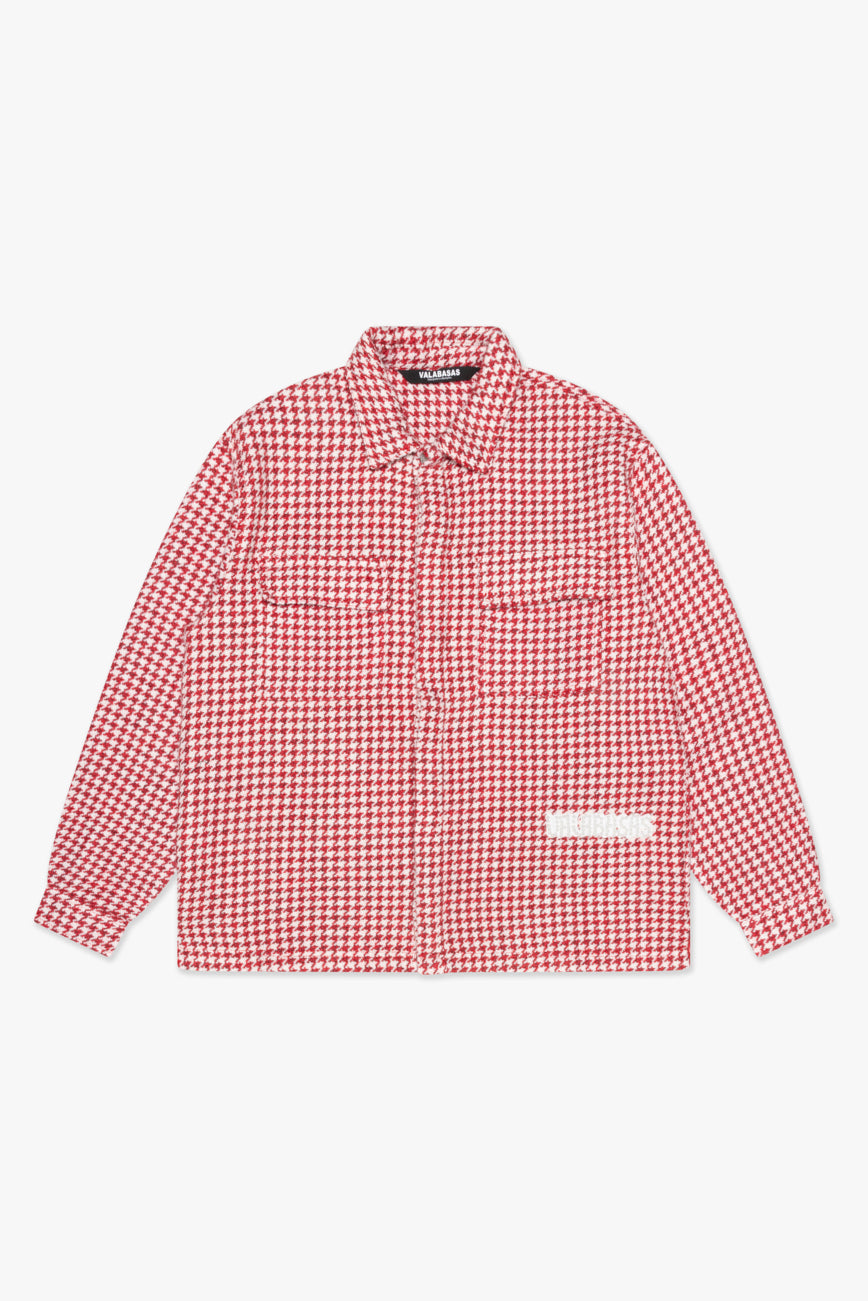Valabasas CHECKERS" RED BUTTON DOWN