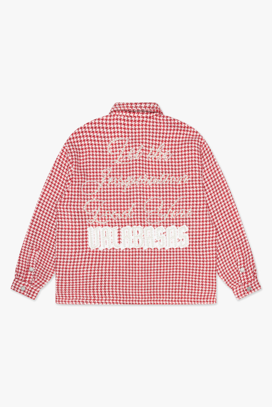 Valabasas CHECKERS" RED BUTTON DOWN