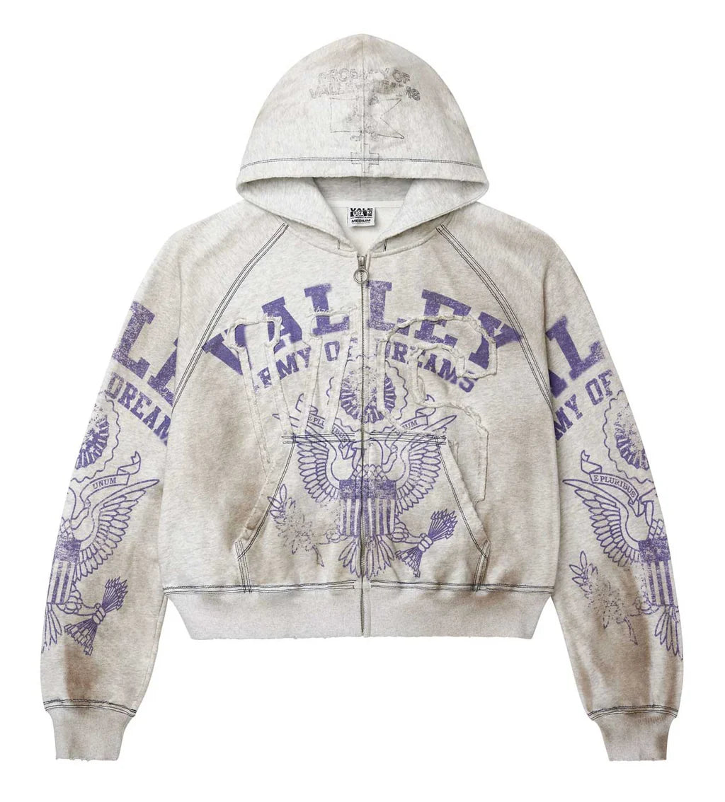 Vale Forever Army Zip Up Grey