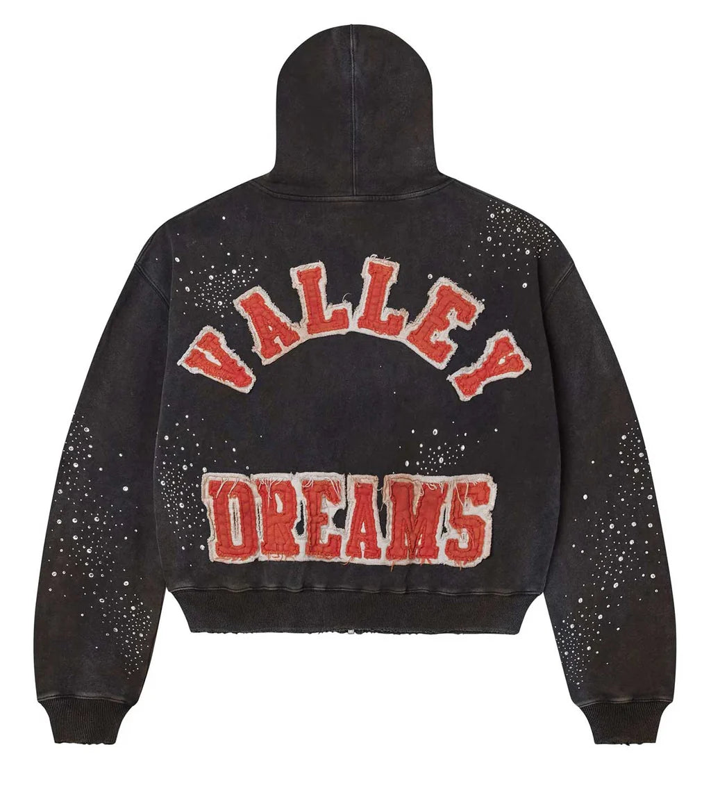 Pluto Cluster Zip Up Hoodie Black