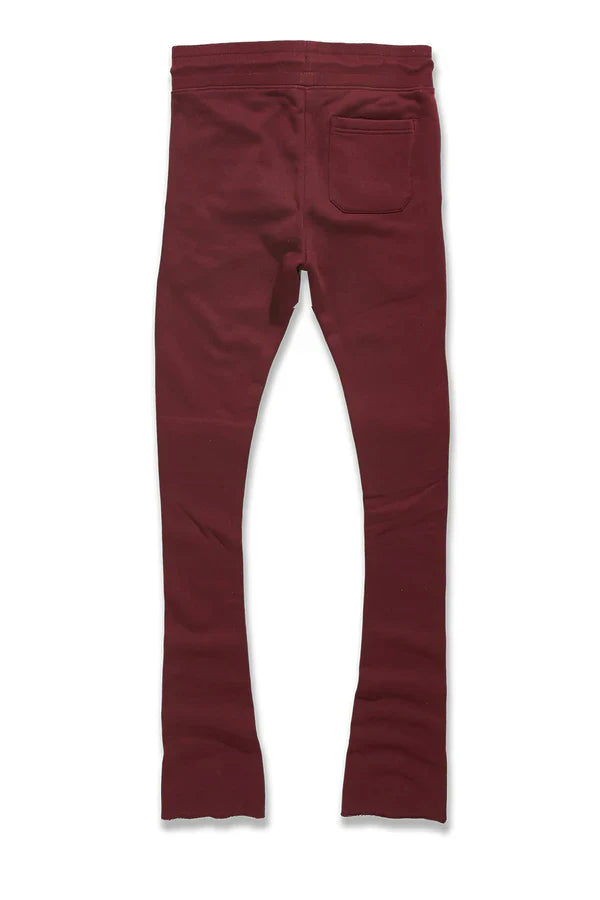 Uptown Stacked Sweatpants 2.0 - Wine