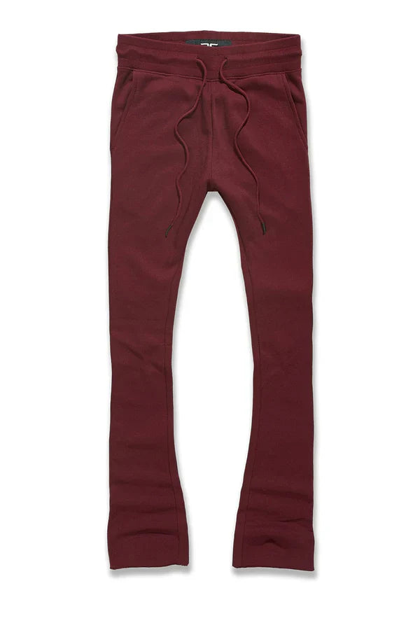 Uptown Stacked Sweatpants 2.0 - Wine