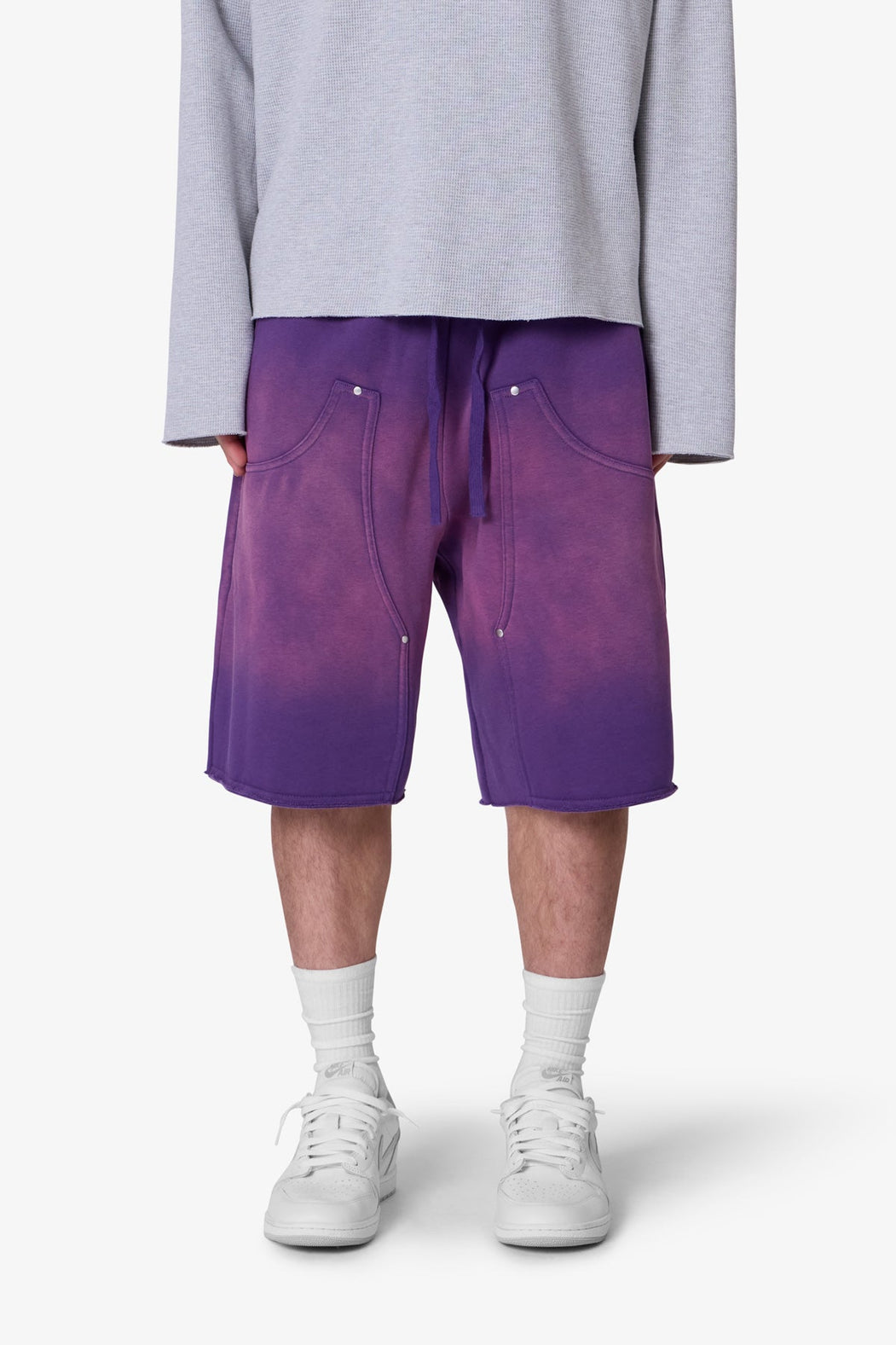 WEST DOUBLE KNEE SWEATSHORTS purple