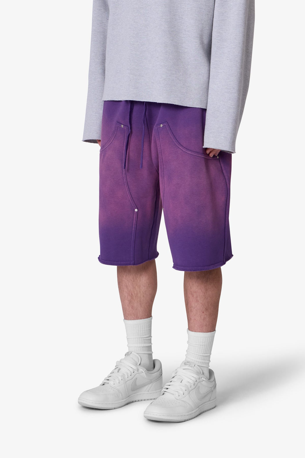WEST DOUBLE KNEE SWEATSHORTS purple