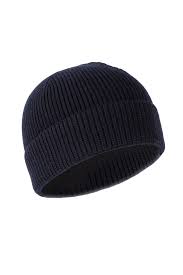 Wool Blend Beanie ( Navy)