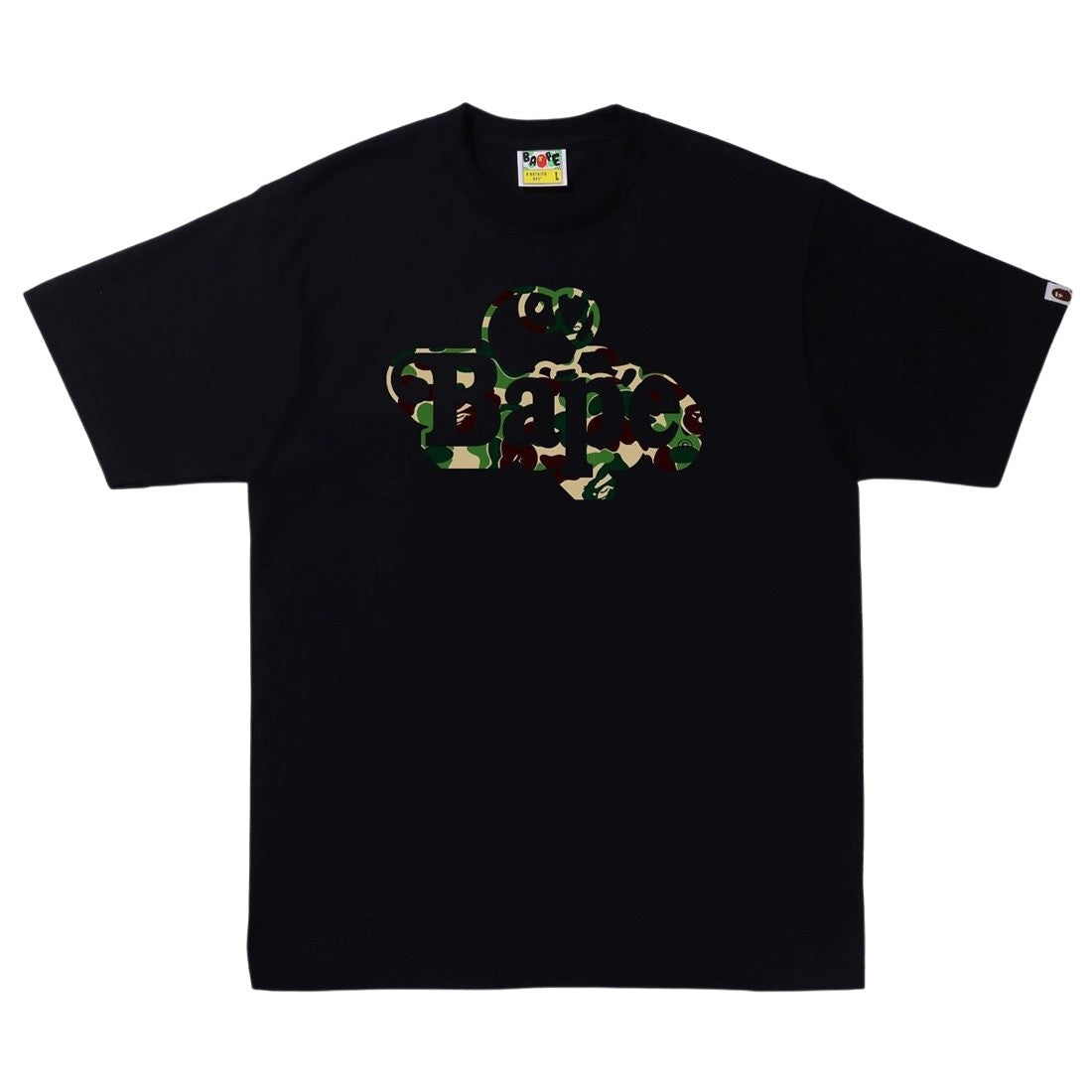 A Bathing Ape Men ABC Camo Milo On Bape Tee (black / green)