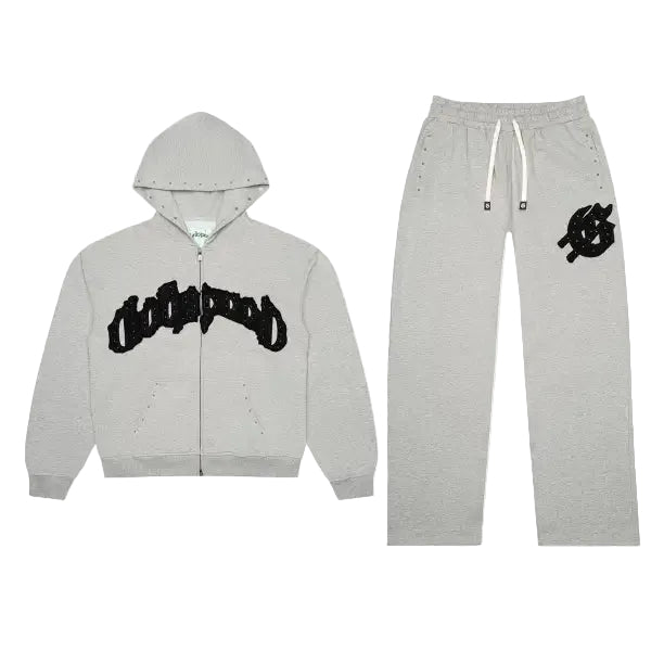 Godspeed symmetric studded sweat set (grey/black)