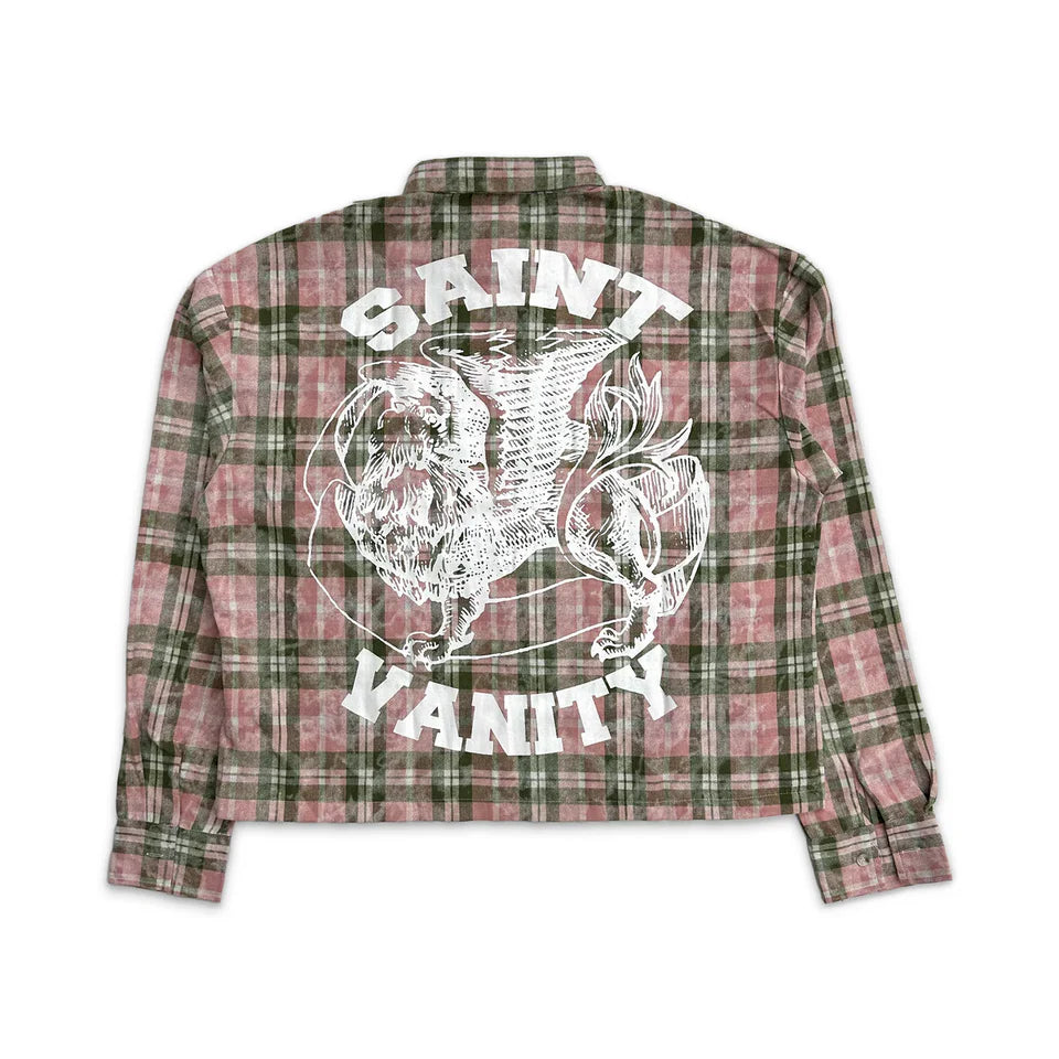 Griffin Flannel - Olive Pink