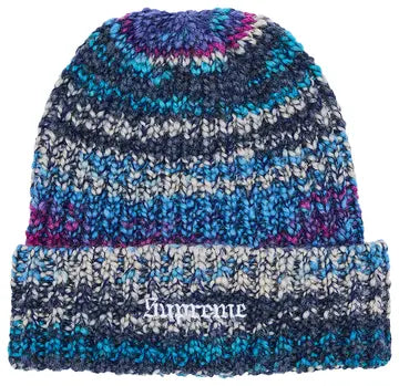 Supreme Space Dye Stripe Beanie 'Blue'