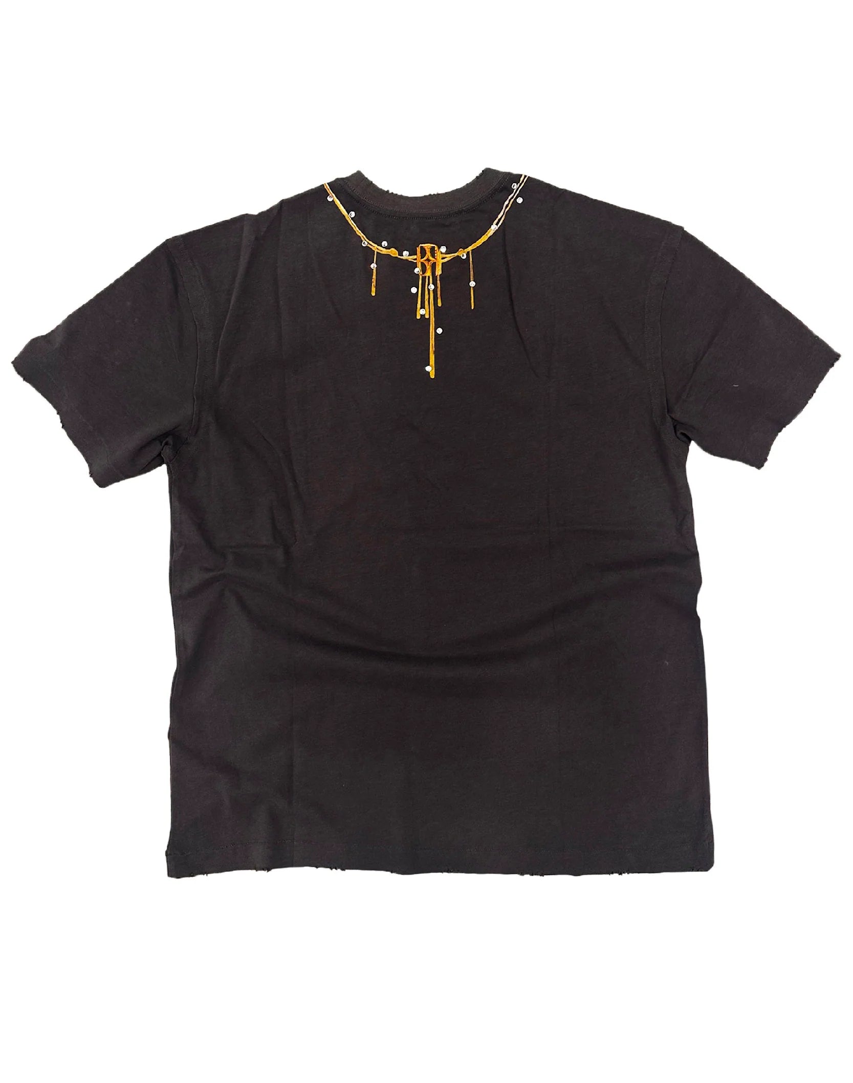 Gemstone Necklace Print T-Shirt in Dark Grey