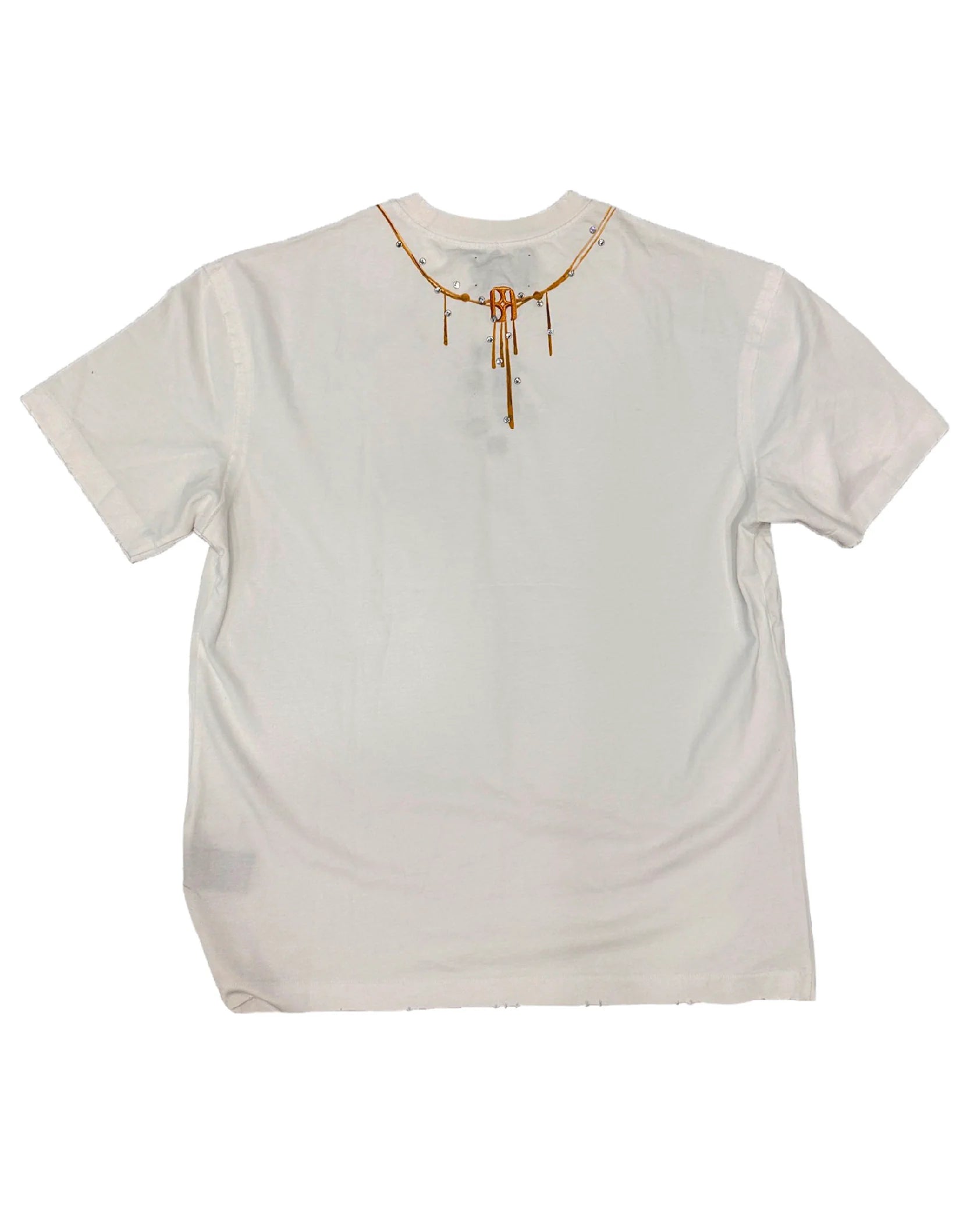 Gemstone Necklace Print T-Shirt in White