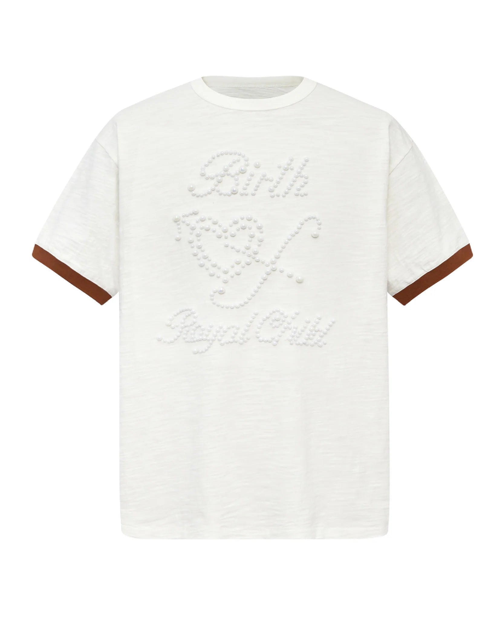 Pearl Patchwork T-Shirt IN WHT