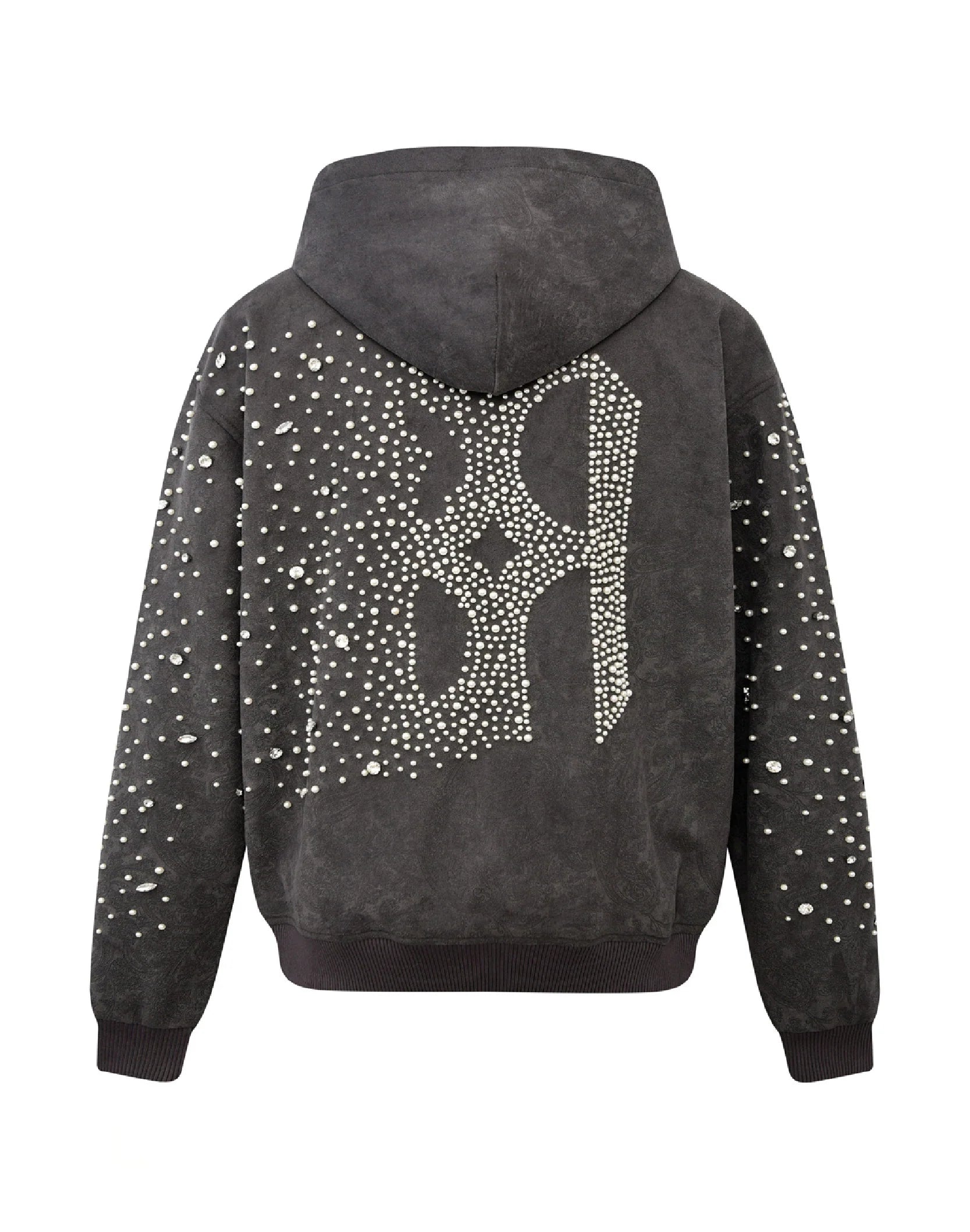 Cashew Blossom Pearl Zipper Hoodie