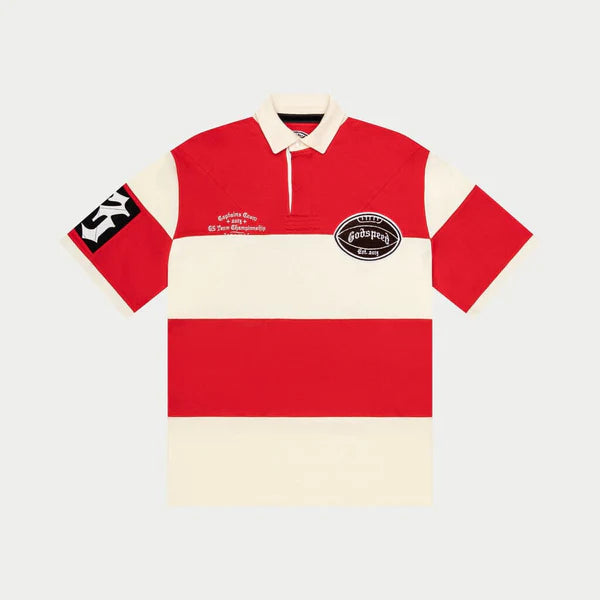 GODSPEED NEW YORK - Classic Field Rugby Shirt (RED WHITE)