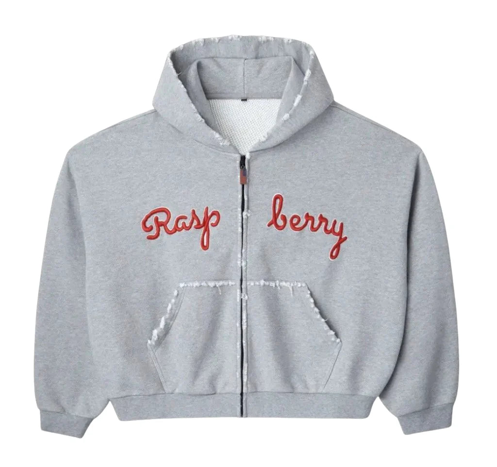 Gold+Vintage Gallery Raspberry Hills 'Script' Zip Up Hoodie
