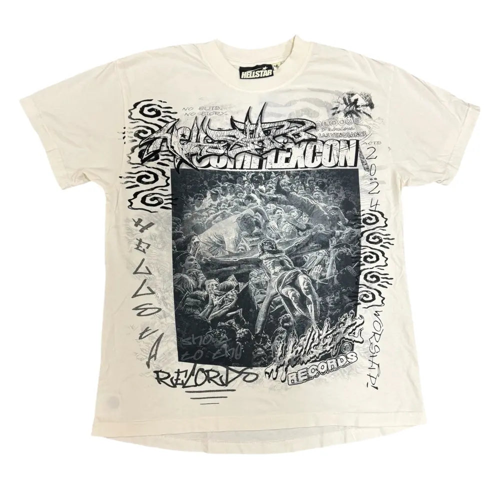 HELLSTAR Complexcon Exclusive Jesus Moshpit Short Sleeve Tee Shirt W