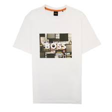 Hugo Boss Hugo Boss Tee Heavy Boss Seasonal Artwork T Shirt White