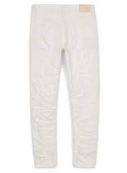 Purple brand (white center front hem zip jean)